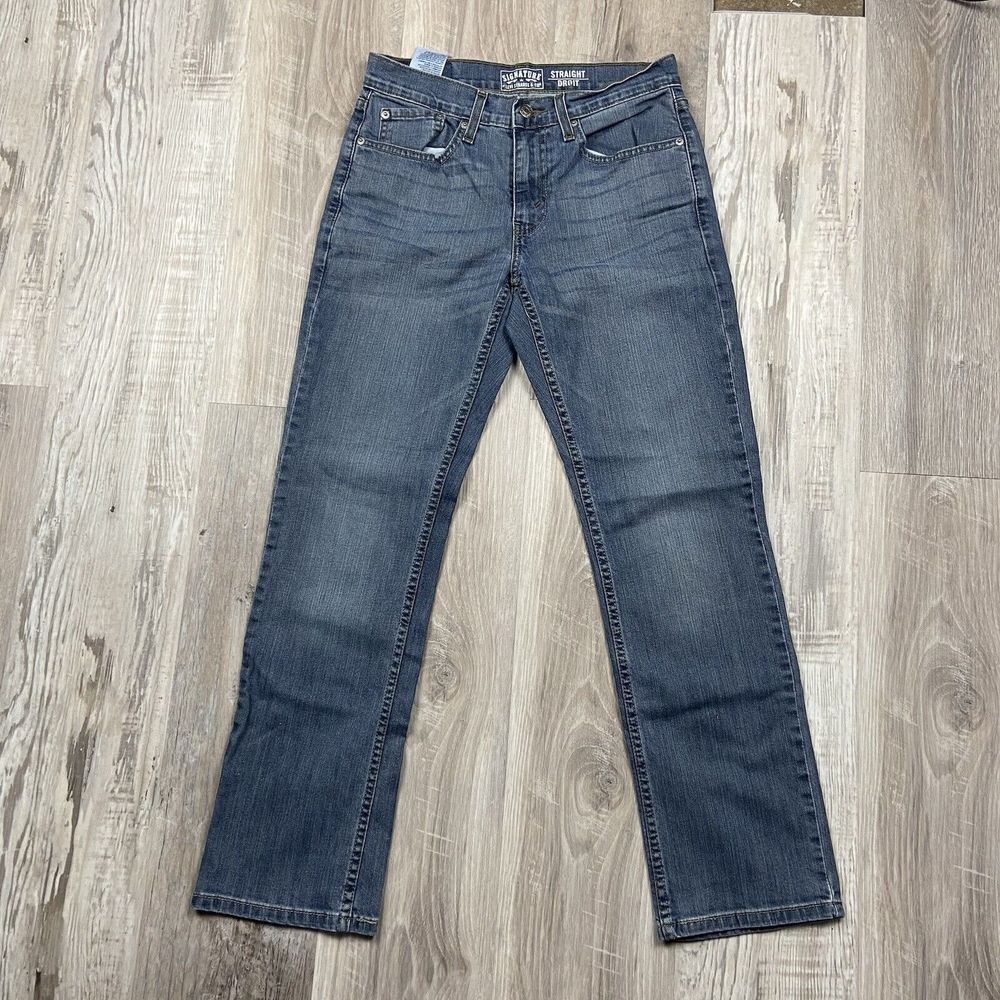 Signature by Levi Strauss Jeans‎ Mens 29x29 Straight Fit Blue Denim
